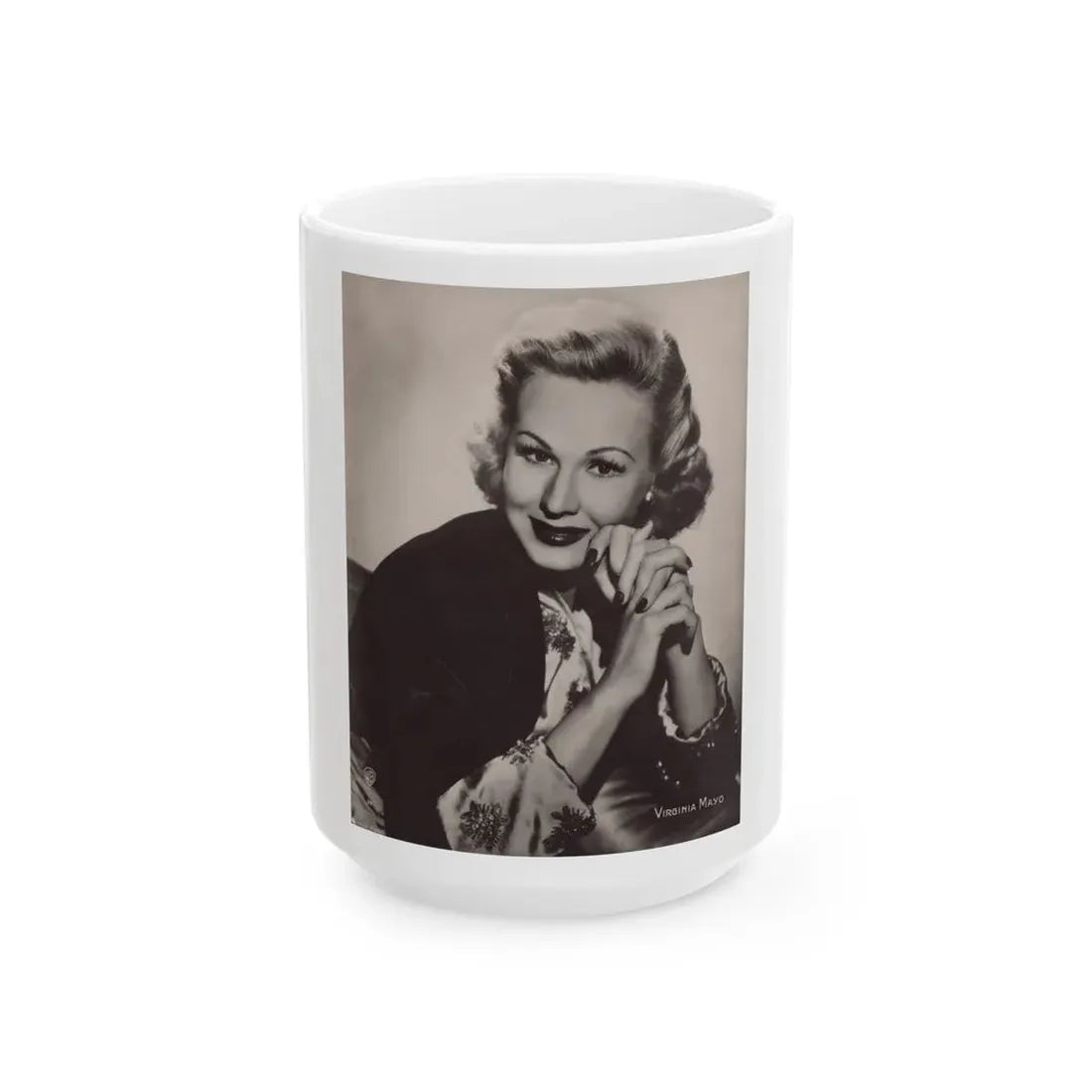 Virginia Mayo #256 (Vintage Female Icon) White Coffee Mug 15oz - Go Mug Yourself