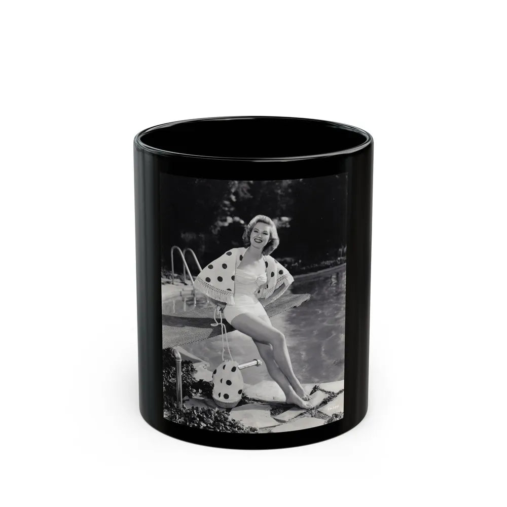 Virginia Mayo #264 (Vintage Female Icon) Black Coffee Mug-11oz-Go Mug Yourself