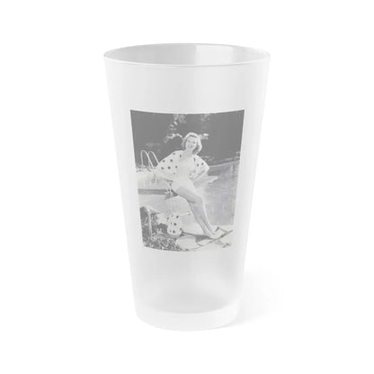 Virginia Mayo #264 (Vintage Female Icon) Frosted Pint Glass 16oz-16oz-Frosted-Go Mug Yourself