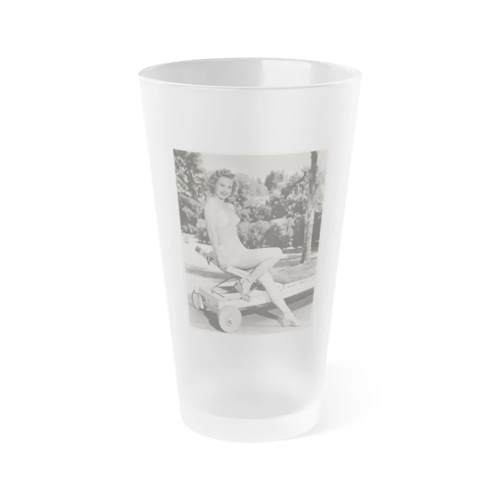 Virginia Mayo #266 (Vintage Female Icon) Frosted Pint Glass 16oz-16oz-Frosted-Go Mug Yourself