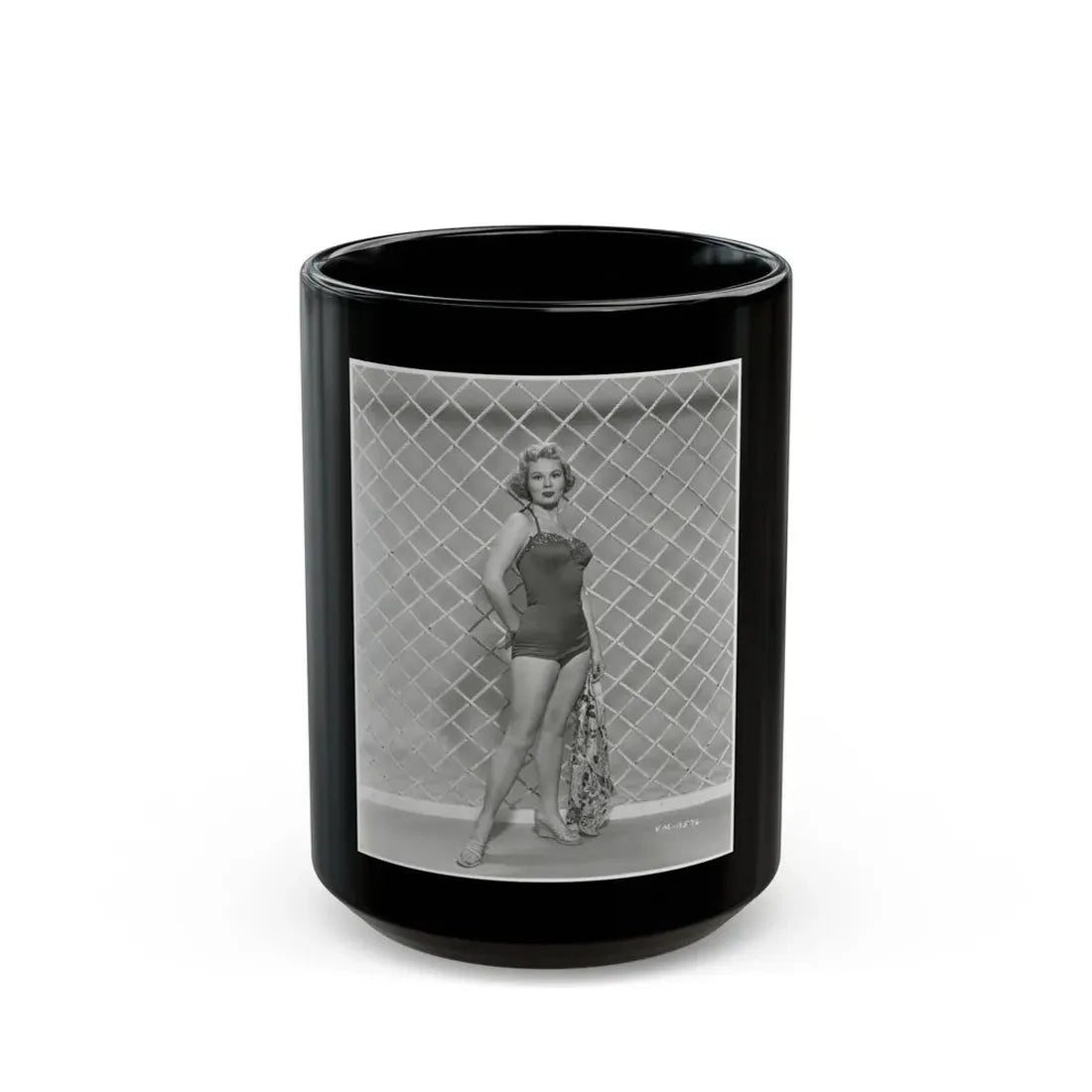 Virginia Mayo #267 (Vintage Female Icon) Black Coffee Mug 15oz - Go Mug Yourself