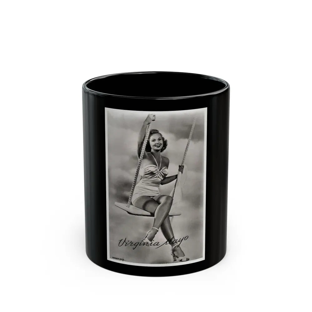 Virginia Mayo #268 (Vintage Female Icon) Black Coffee Mug-11oz-Go Mug Yourself