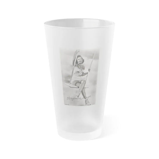 Virginia Mayo #268 (Vintage Female Icon) Frosted Pint Glass 16oz-16oz-Frosted-Go Mug Yourself