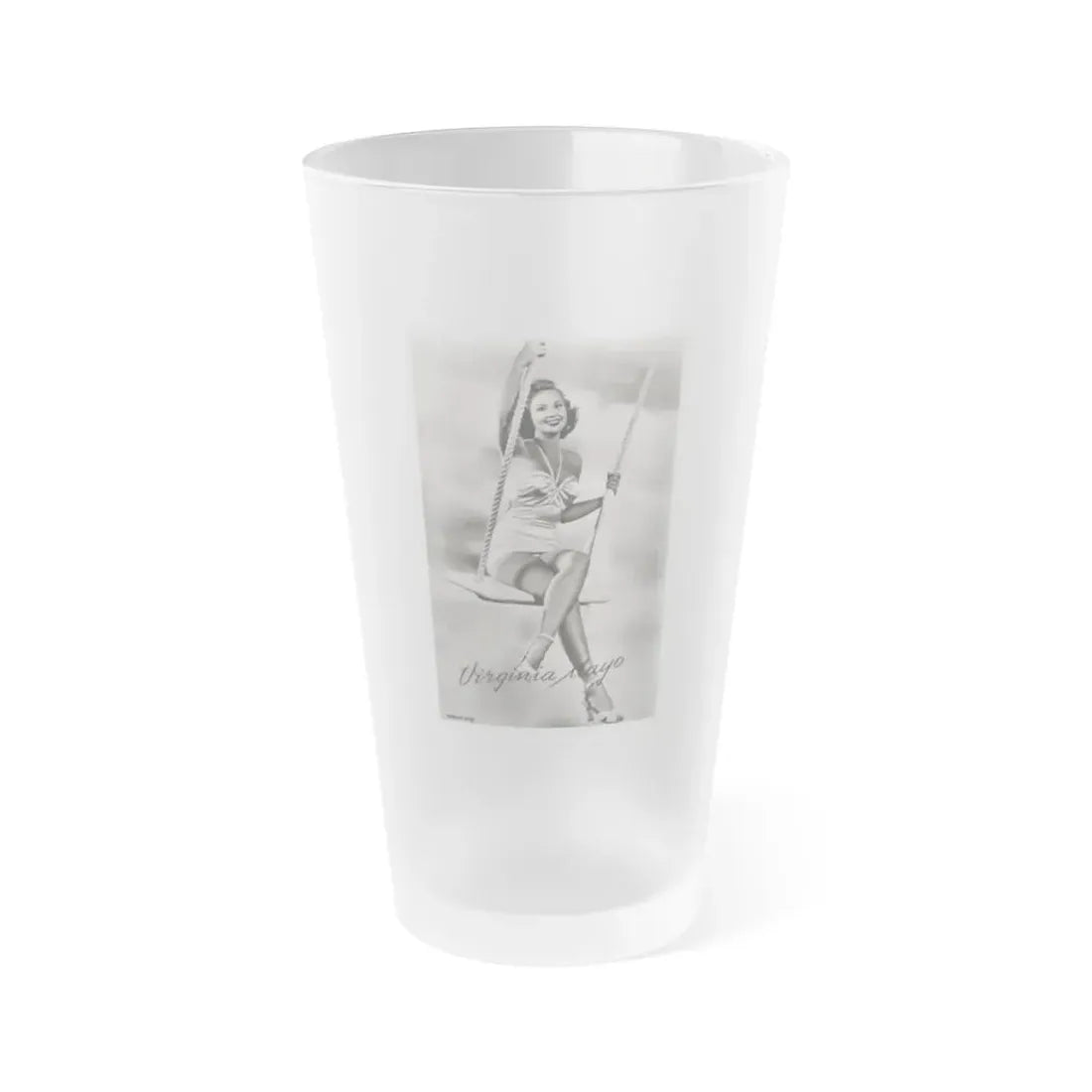 Virginia Mayo #268 (Vintage Female Icon) Frosted Pint Glass 16oz 16oz Frosted - Go Mug Yourself