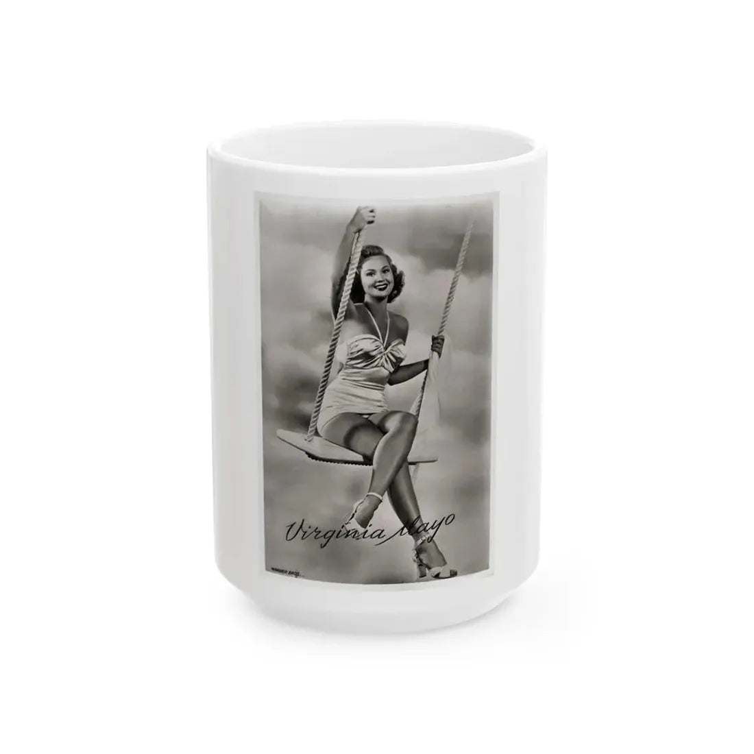 Virginia Mayo #268 (Vintage Female Icon) White Coffee Mug 15oz - Go Mug Yourself