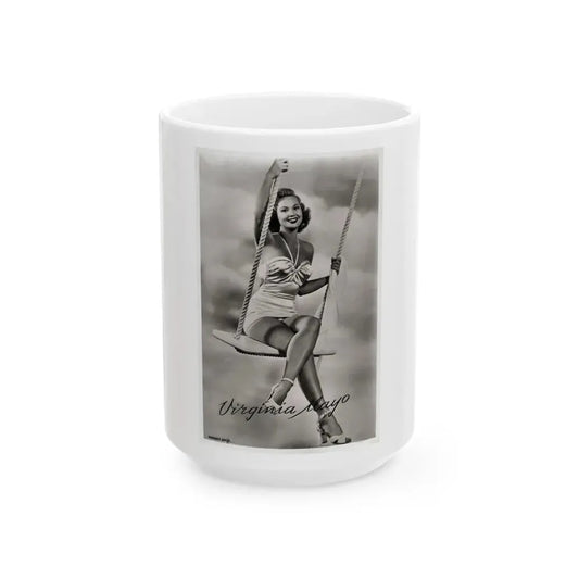 Virginia Mayo #268 (Vintage Female Icon) White Coffee Mug 15oz - Go Mug Yourself
