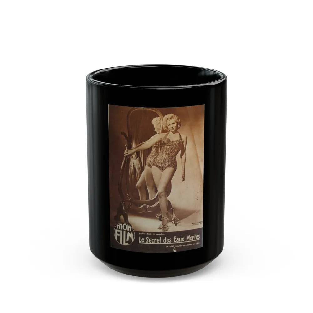 Virginia Mayo #269 (Vintage Female Icon) Black Coffee Mug-15oz-Go Mug Yourself