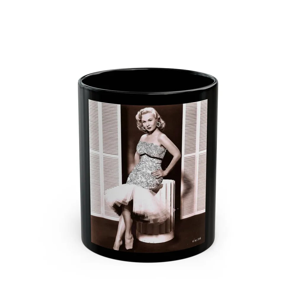 Virginia Mayo #270 (Vintage Female Icon) Black Coffee Mug-11oz-Go Mug Yourself