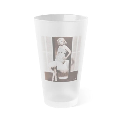 Virginia Mayo #270 (Vintage Female Icon) Frosted Pint Glass 16oz-16oz-Frosted-Go Mug Yourself