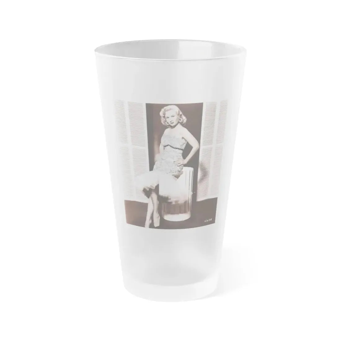 Virginia Mayo #270 (Vintage Female Icon) Frosted Pint Glass 16oz 16oz Frosted - Go Mug Yourself