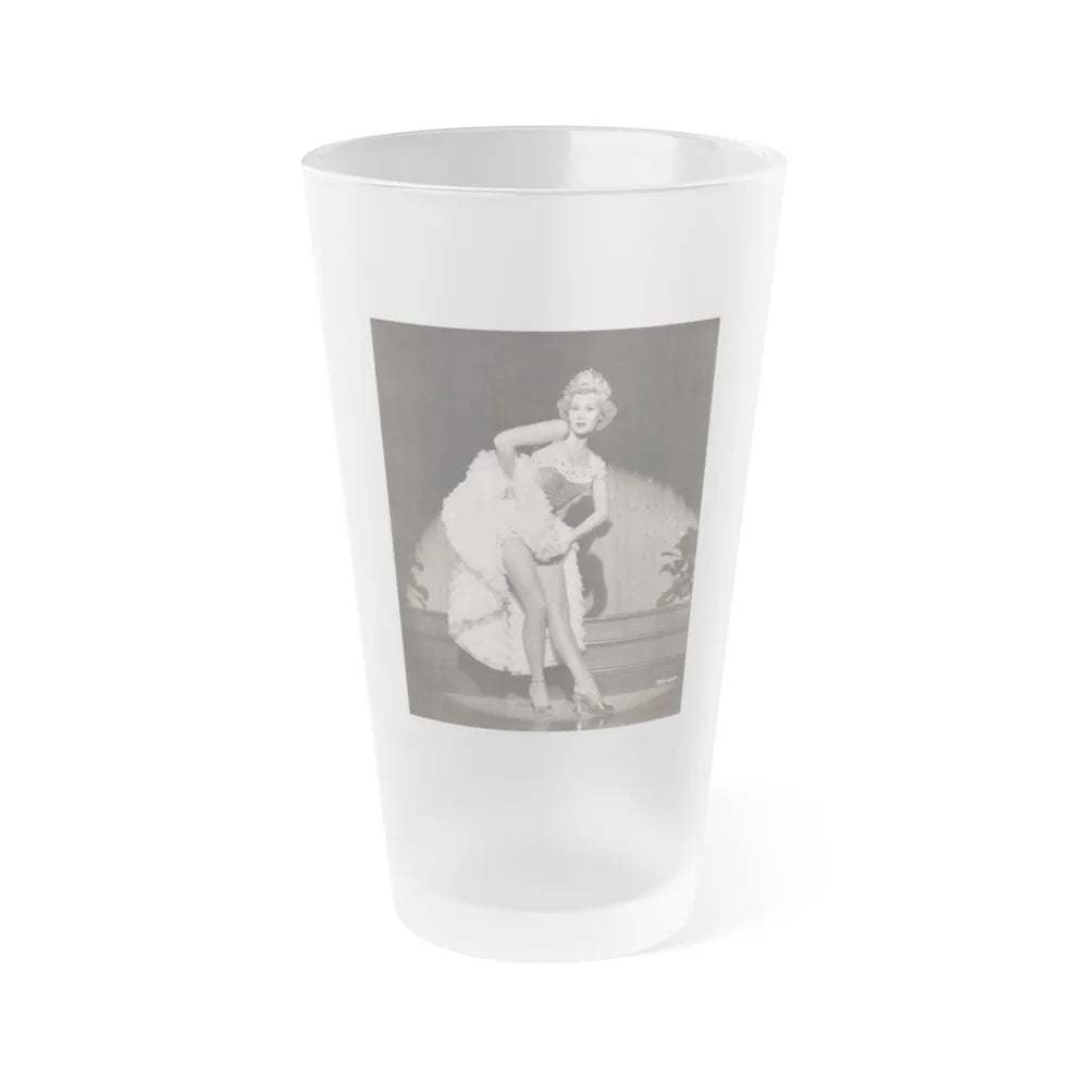 Virginia Mayo #271 (Vintage Female Icon) Frosted Pint Glass 16oz-16oz-Frosted-Go Mug Yourself