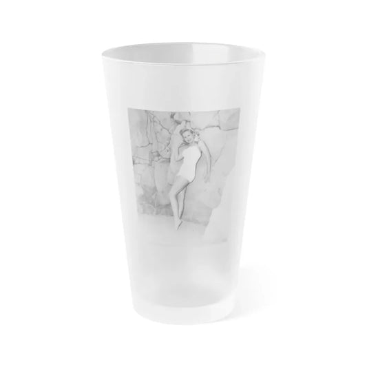 Virginia Mayo #273 (Vintage Female Icon) Frosted Pint Glass 16oz 16oz Frosted - Go Mug Yourself