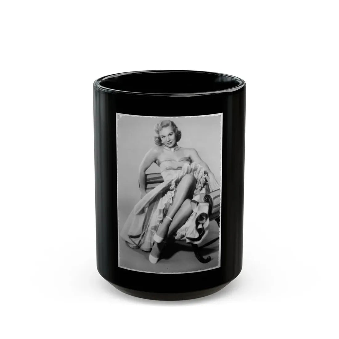 Virginia Mayo #284 (Vintage Female Icon) Black Coffee Mug 15oz - Go Mug Yourself