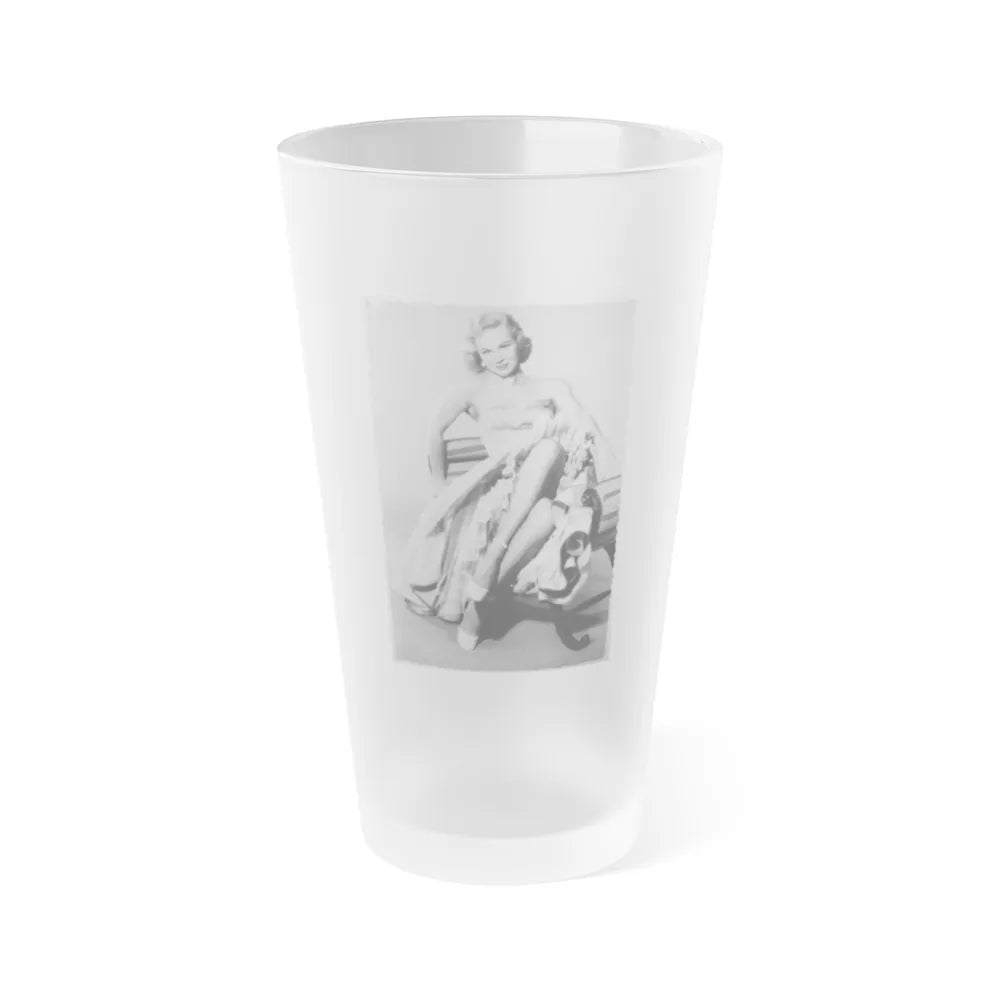 Virginia Mayo #284 (Vintage Female Icon) Frosted Pint Glass 16oz-16oz-Frosted-Go Mug Yourself