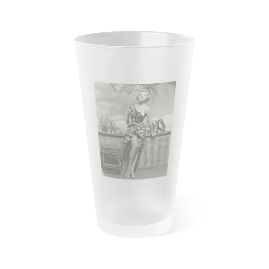 Virginia Mayo #2881 (Vintage Female Icon) Frosted Pint Glass 16oz-16oz-Frosted-Go Mug Yourself