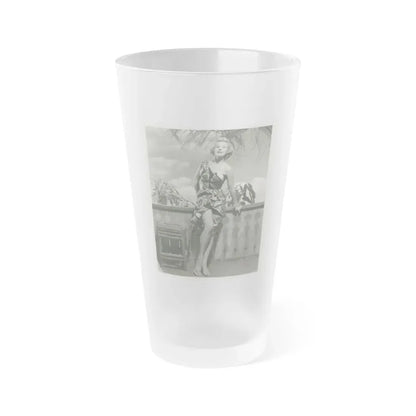 Virginia Mayo #2881 (Vintage Female Icon) Frosted Pint Glass 16oz 16oz Frosted - Go Mug Yourself