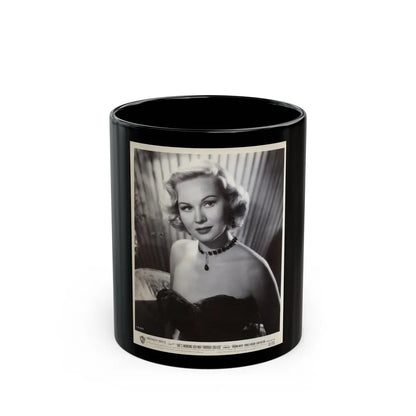 Virginia Mayo #291 - Vintage 8x10 B&W Upper Body Wasite to Head Glamour 1952 Movie Promo Photo (Vintage Female Icon) Black Coffee Mug-11oz-Go Mug Yourself