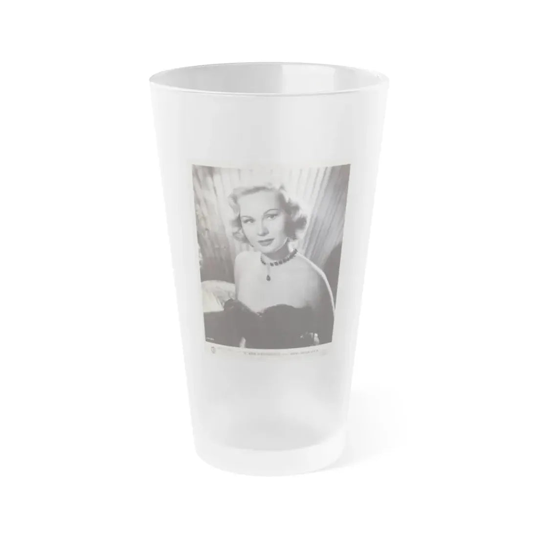 Virginia Mayo #291 - Vintage 8x10 B&W Upper Body Wasite to Head Glamour 1952 Movie Promo Photo (Vintage Female Icon) Frosted Pint Glass 16oz 16oz Frosted - Go Mug Yourself