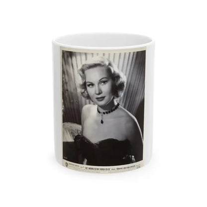 Virginia Mayo #291 - Vintage 8x10 B&W Upper Body Wasite to Head Glamour 1952 Movie Promo Photo (Vintage Female Icon) White Coffee Mug 11oz - Go Mug Yourself