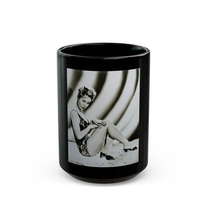 Virginia Mayo #31 (Vintage Female Icon) Black Coffee Mug-15oz-Go Mug Yourself