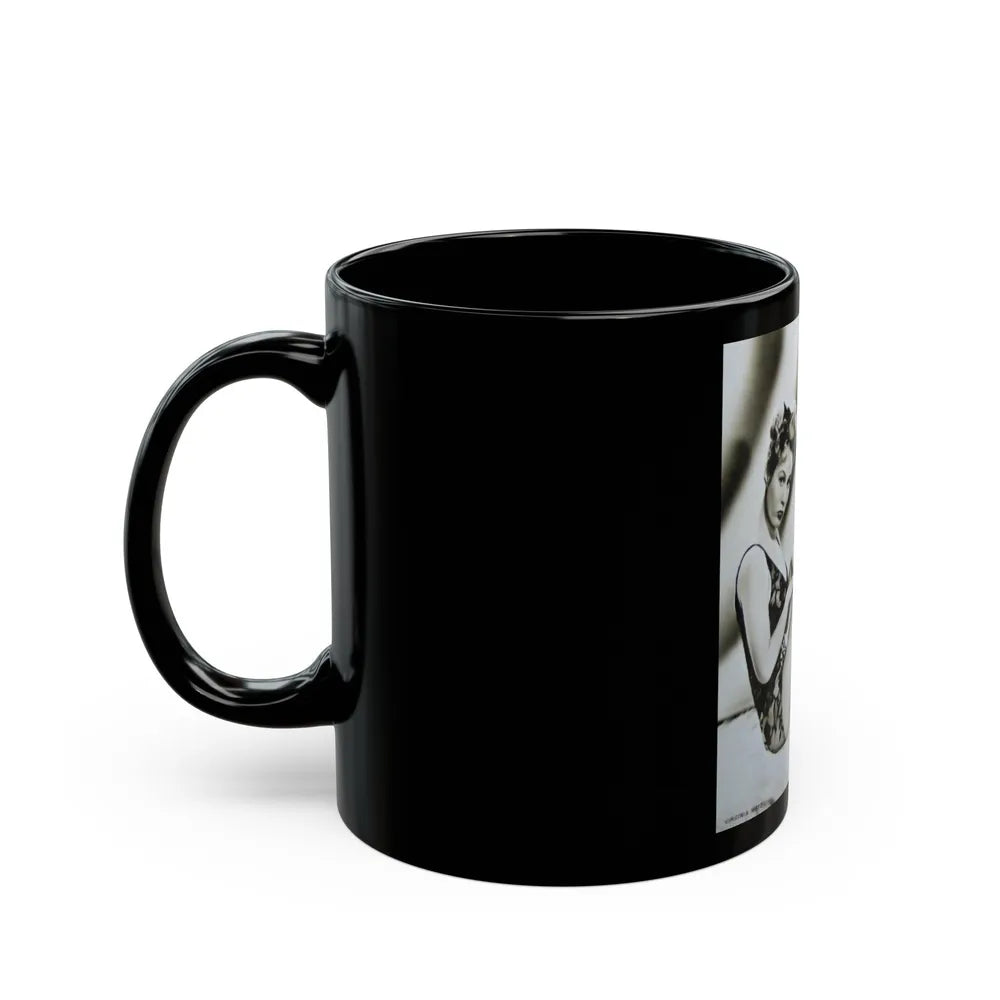 Virginia Mayo #31 (Vintage Female Icon) Black Coffee Mug-Go Mug Yourself