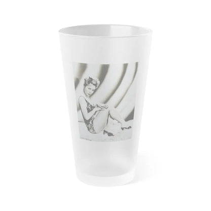 Virginia Mayo #31 (Vintage Female Icon) Frosted Pint Glass 16oz-16oz-Frosted-Go Mug Yourself