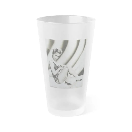 Virginia Mayo #31 (Vintage Female Icon) Frosted Pint Glass 16oz 16oz Frosted - Go Mug Yourself