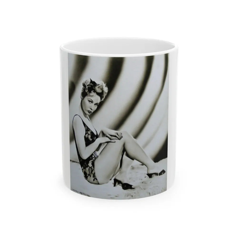 Virginia Mayo #31 (Vintage Female Icon) White Coffee Mug-11oz-Go Mug Yourself