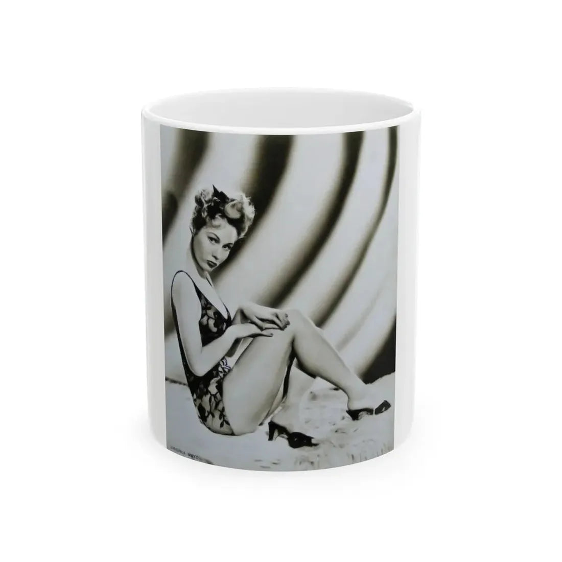 Virginia Mayo #31 (Vintage Female Icon) White Coffee Mug 11oz - Go Mug Yourself