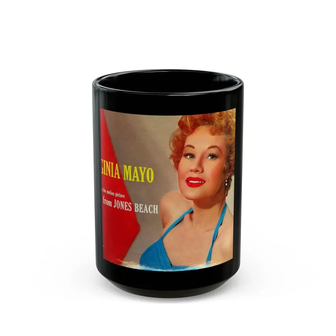 Virginia Mayo #42 - Movie Add (Vintage Female Icon) Black Coffee Mug 15oz - Go Mug Yourself
