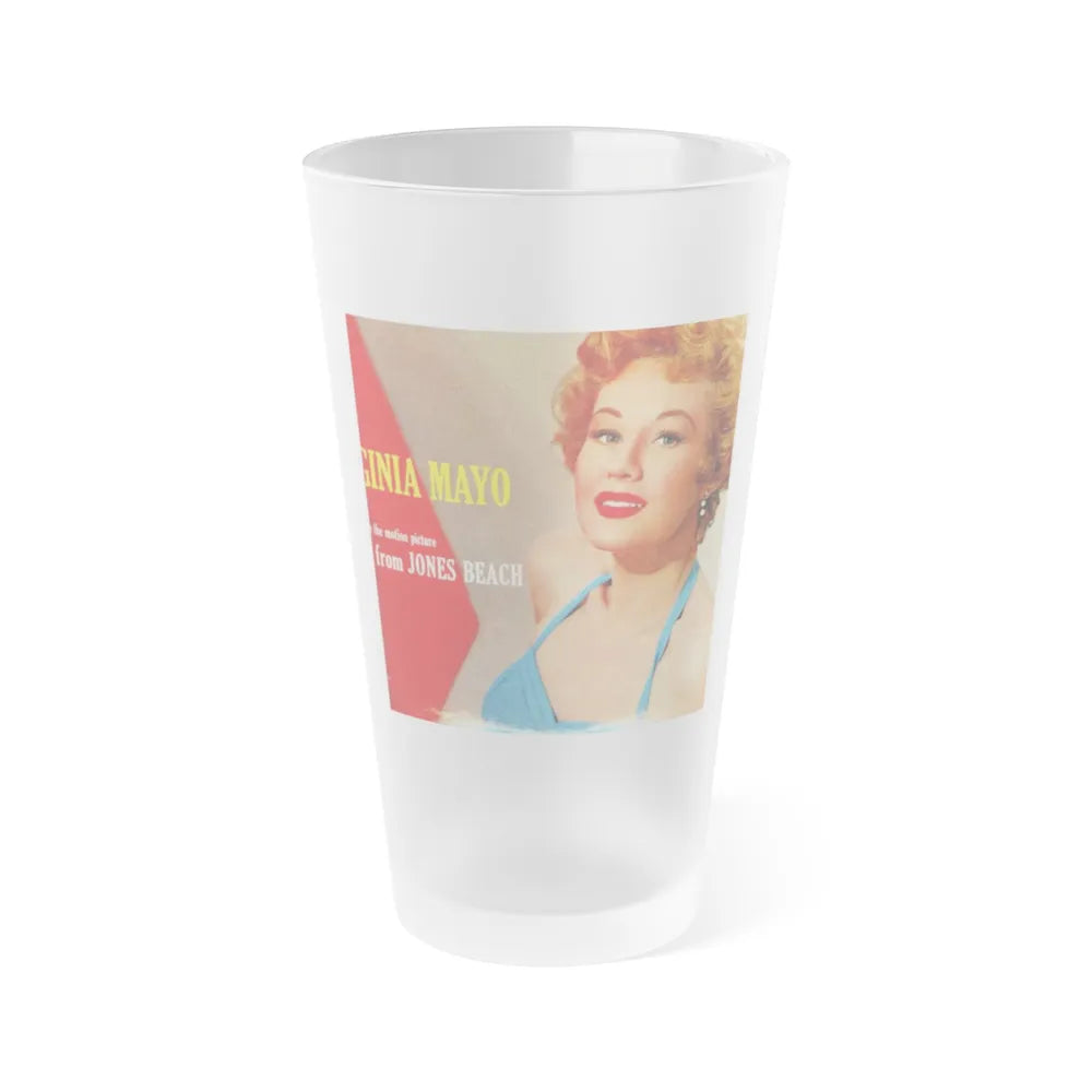 Virginia Mayo #42 - Movie Add (Vintage Female Icon) Frosted Pint Glass 16oz-16oz-Frosted-Go Mug Yourself