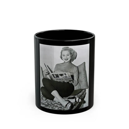 Virginia Mayo #47 (Vintage Female Icon) Black Coffee Mug 11oz - Go Mug Yourself