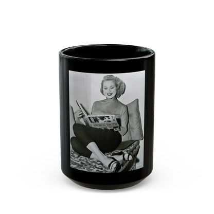 Virginia Mayo #47 (Vintage Female Icon) Black Coffee Mug 15oz - Go Mug Yourself