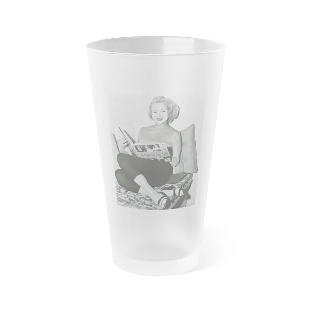 Virginia Mayo #47 (Vintage Female Icon) Frosted Pint Glass 16oz-16oz-Frosted-Go Mug Yourself