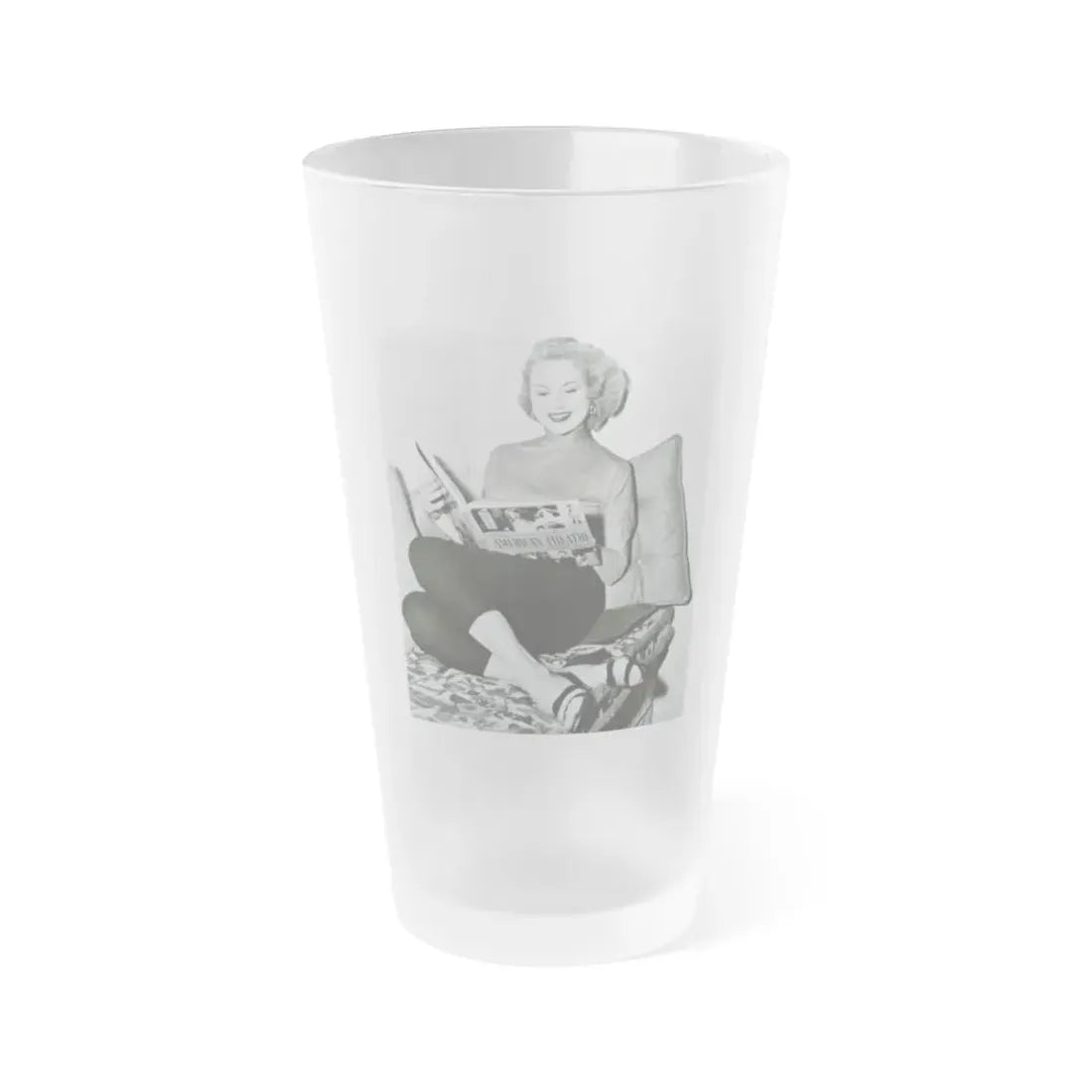 Virginia Mayo #47 (Vintage Female Icon) Frosted Pint Glass 16oz 16oz Frosted - Go Mug Yourself