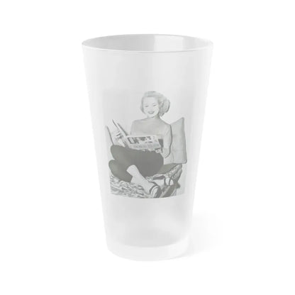 Virginia Mayo #47 (Vintage Female Icon) Frosted Pint Glass 16oz 16oz Frosted - Go Mug Yourself