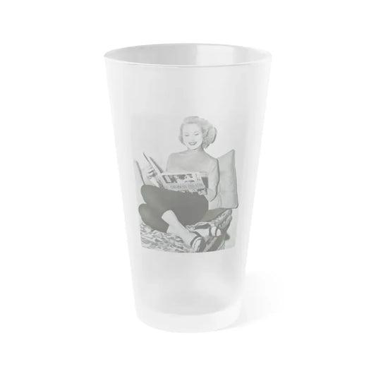 Virginia Mayo #47 (Vintage Female Icon) Frosted Pint Glass 16oz 16oz Frosted - Go Mug Yourself