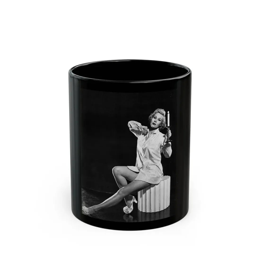 Virginia Mayo #56 (Vintage Female Icon) Black Coffee Mug 11oz - Go Mug Yourself