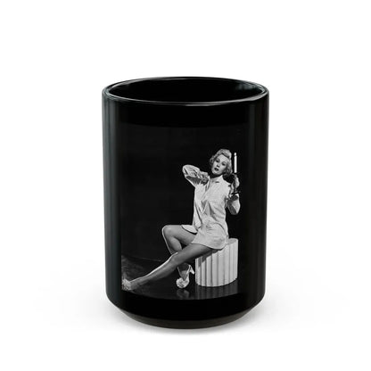 Virginia Mayo #56 (Vintage Female Icon) Black Coffee Mug 15oz - Go Mug Yourself