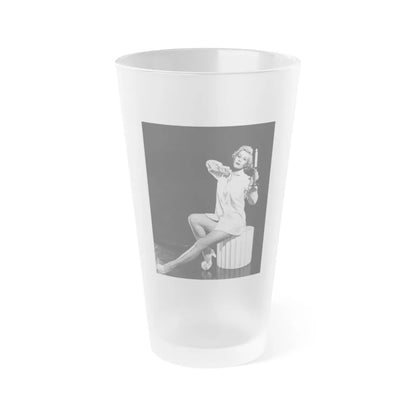 Virginia Mayo #56 (Vintage Female Icon) Frosted Pint Glass 16oz-16oz-Frosted-Go Mug Yourself