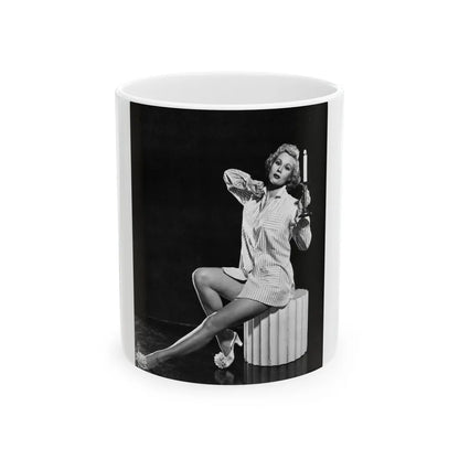 Virginia Mayo #56 (Vintage Female Icon) White Coffee Mug-11oz-Go Mug Yourself