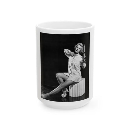 Virginia Mayo #56 (Vintage Female Icon) White Coffee Mug-15oz-Go Mug Yourself