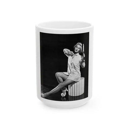 Virginia Mayo #56 (Vintage Female Icon) White Coffee Mug 15oz - Go Mug Yourself