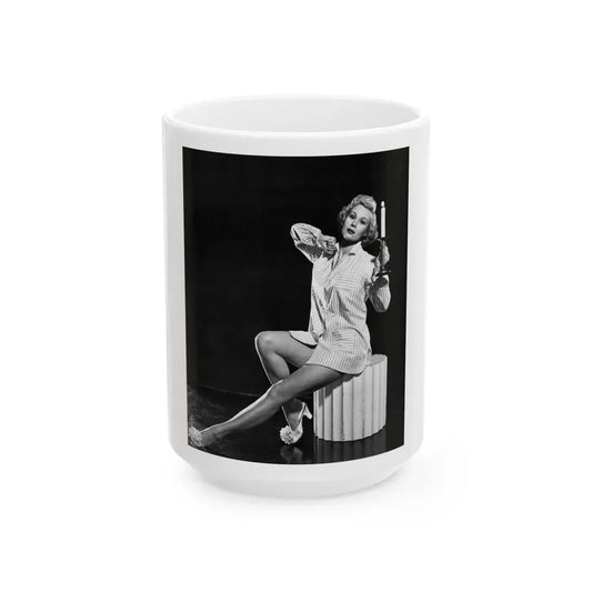 Virginia Mayo #56 (Vintage Female Icon) White Coffee Mug 15oz - Go Mug Yourself