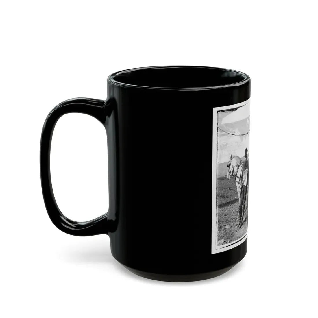 Virginia. Newspaper Vendor And Cart In Camp (U.S. Civil War) Black Coffee Mug - Go Mug Yourself