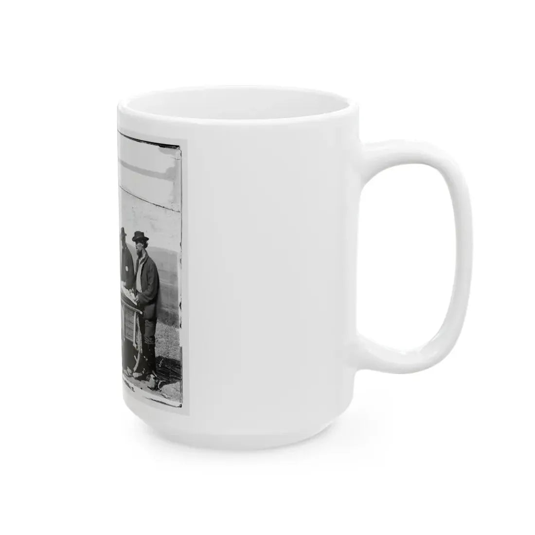 Virginia. Newspaper Vendor And Cart In Camp (U.S. Civil War) White Coffee Mug - Go Mug Yourself