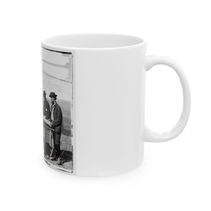 Virginia. Newspaper Vendor And Cart In Camp (U.S. Civil War) White Coffee Mug - Go Mug Yourself