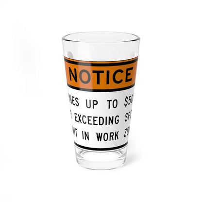 Virginia R2-V1 (Virginia) (Road Sign) Pint Glass 16oz 16oz - Go Mug Yourself