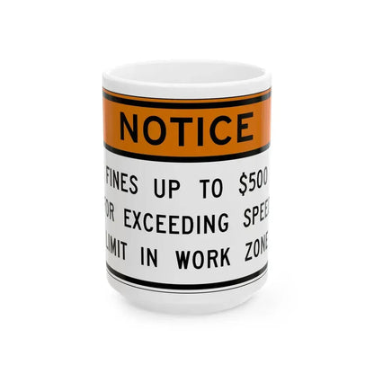 Virginia R2-V1 (Virginia) (Road Sign) White Coffee Mug 15oz - Go Mug Yourself
