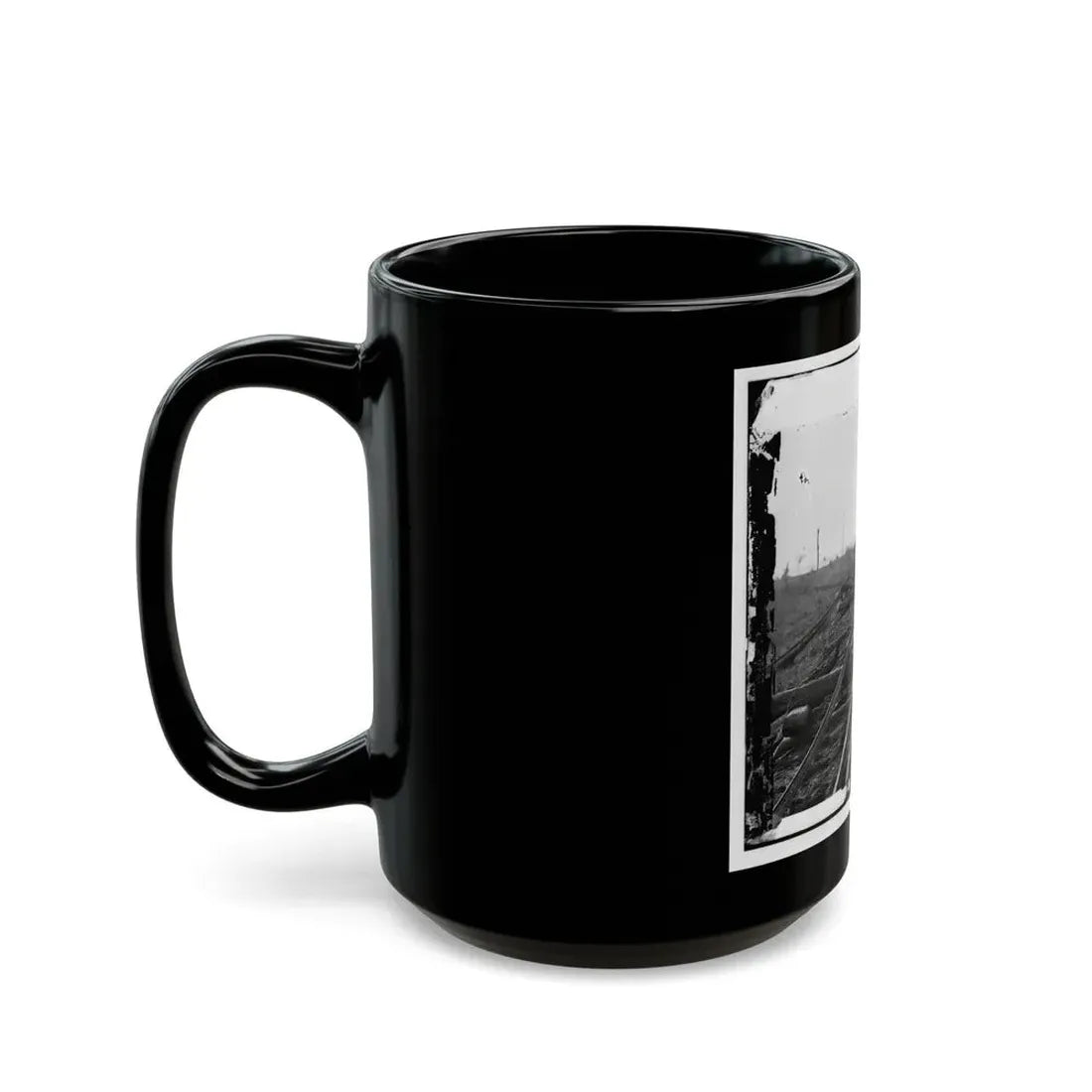 Virginia. Tracks Of The Orange & Alexandria Railroad, Destroyed By The Confederates Between Bristow Station And The Rappahannock (U.S. Civil War) Black Coffee Mug - Go Mug Yourself